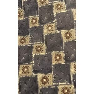 PETER THOMAS Men's 100% Silk Necktie USA Designer Geometric Black/Gray EUC